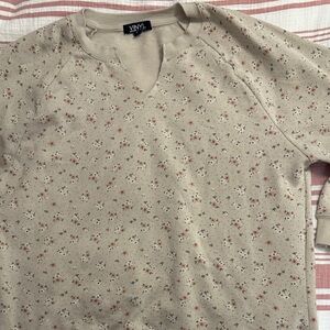 Vinyl Women's Floral Beige Sweatshirt